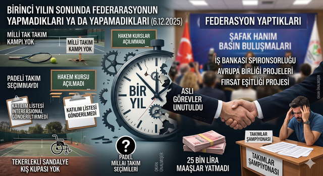 BİRİNCİ YILIN SONUNDA FEDERASYONUN YAPMADIKLARI YA DA YAPAMADIKLARI(6.12.2025)